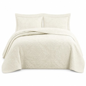 Colcha de Tamaño Europeo, Color Sólido, Algodón Puro, Steppdecke, Narzuta, Pikowana, Juego de Tres Piezas, <span class=keywords><strong>Boutis</strong></span> Transfronterizo, Minimalista - Product Image 4