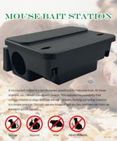 Station d'appâts pour souris en plastique Piège à souris d'intérieur Verrouillable Boîte d'appâts pour souris Piège à rats Rongeur