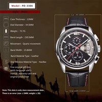 Montres PAGANI DESIGN 3306, montres de luxe pour hommes, chronographe sport, plongée 30m, montre décontractée, Relogio Masculino avec bracelet en cuir véritable