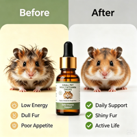 Multivitamines liquides pour hamsters et cochons d'Inde : Complément qui renforce la santé digestive, la vitalité de la peau et du pelage pour petits animaux – Vente en gros