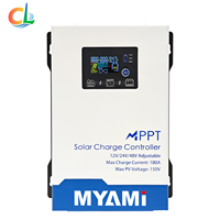 Contrôleur de charge solaire à bas prix, entrée PV max 150V, sortie 12V/24V/48V, 30A 60A 100A avec écran LCD pour système solaire hors réseau