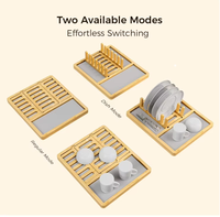 MIXWARES Tapis de séchage pour vaisselle en terre de diatomée super absorbante - Élégant organiseur de vaisselle en pierre pour comptoir de cuisine, tasses et assiettes