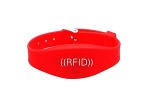 Pulsera de silicona NFC personalizada, pulsera con chip Ntag 213/215/216, 13,56 MHz, RFID ajustable, impermeable, con impresión de logotipo - Product Image 2