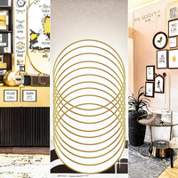 BUFAN Anneaux attrape-rêves modernes en fer, cercles en feuille d'or, créations en macramé, fournitures artisanales pour Thanksgiving