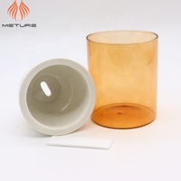 Pot de fleurs en céramique, arrosage automatique, rose, intérieur, verre et blanc, jardinière hydroponique, en stock