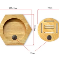 Porte-médailles mural hexagonal en bambou et bois de hêtre, écologique, avec logo personnalisé, design nid d'abeille, impression typographique