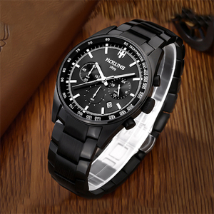 HOLUNS HLS006 Orologio da <span class=keywords><strong>Uomo</strong></span> Originale di Marca di Lusso, Moda, Acciaio Inossidabile, Multifunzione, Luminoso, Impermeabile, per Affari - Product Image 2