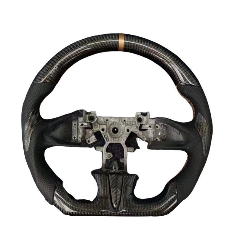 carbon fiber+perforated leather