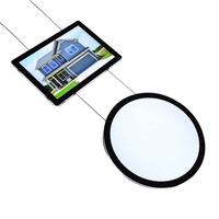 Support d'affichage publicitaire pour vitrine de magasin de chaussures, panneau lumineux LED rectangulaire, support de panneau publicitaire suspendu pour la vente au détail, acrylique ultra-transparent