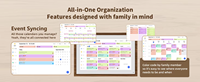 Calendrier numérique OEM 10,1 pouces, écran tactile Full HD, planificateur familial intelligent, affichage mural et sur bureau, planification transparente