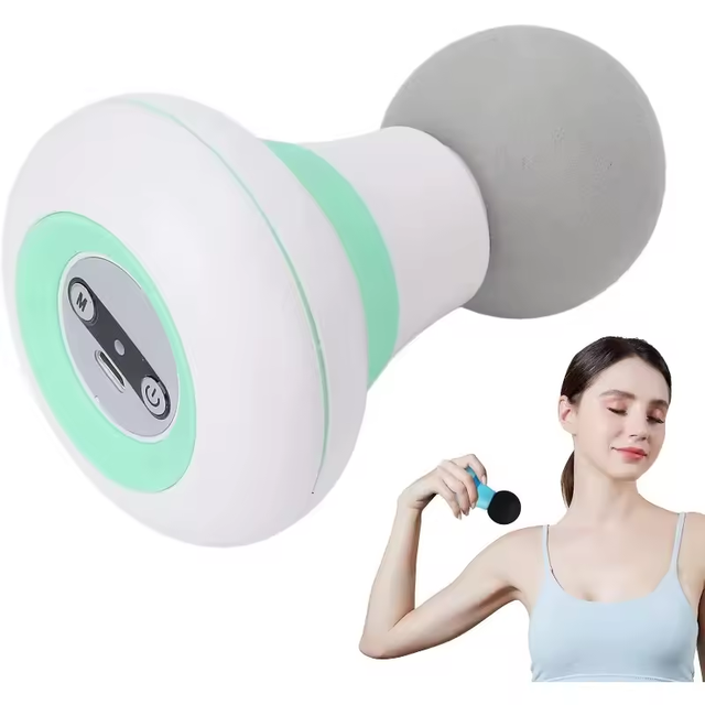 New Design Pocket Size Mini Massage Gun USB Rechargeable 6 Speeds Timing Control Electric Muscle Massager for Body Head Shoulder