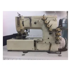 Used kansai special 1404 Multi needles double chain stitch machine flat bed elastic waistband sewing machine