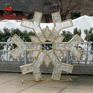 Neues Modell Giant Led Hochzeits dekoration 3D Schneeflocke Motiv Lichter für Weihnachten 12 Karton 90 IP65 Outdoor Festival Dekoration