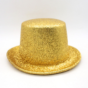 Cappello Fedora con Glitter Top per le vacanze a tesa corta Costume <span class=keywords><strong>da</strong></span> <span class=keywords><strong>mago</strong></span> con paillettes cappello a bombetta - Product Image 1