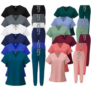 Tenues d'infirmière personnalisables : Blouse et pantalon de travail pour femme, uniforme d'hôpital, ensemble de travail médical - Product Image 2