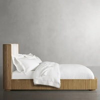 Lit à colonnes en bois massif américain, chêne français vintage, lit double 1,5/1,8 m, lit de mariage à colonnes hautes pour chambre principale, personnalisable