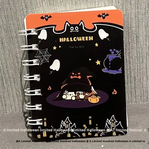 A7 Hochwertiges Spiral-Notizbuch im Ins-Stil Niedliches kleines verdicktes Hausaufgaben buch 60 Innenseiten Perfektes Studenten geschenk für Halloween - Product Image 4