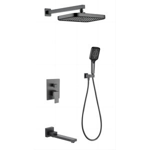 Modern Luxury Three Function Brass Concealed Bathroom <b>Shower</b> Set, Hotel Gold Waterfall <b>Shower</b> Mixer - Product Image 2