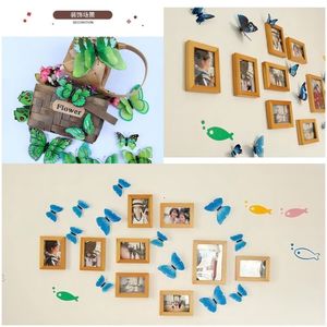 Pegatinas de pared de mariposa artificial de PVC 3D, decoración de boda para el hogar y juguetes magnéticos de nevera DIY, pasta 3D tridimensional - Product Image 6