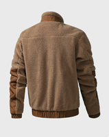 Vestes d'hiver pour hommes en polaire, légères, chaudes, à col montant, avec fermeture éclair intégrale et poches solides, pour la randonnée en extérieur, OEM ODM 2026