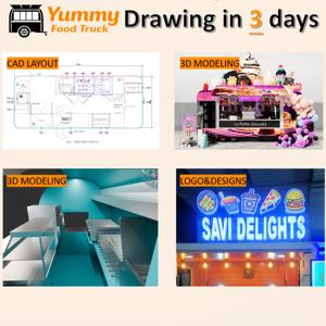 Remolque de Comida Rápida Motorizado, Totalmente Equipado, de Fibra de Vidrio, para Venta de <span class=keywords><strong>Doner</strong></span> Kebab, Café y Otros Snacks en la Calle - Product Image 6