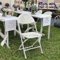 Chaise de salle à manger pliante moderne d'extérieur en plastique blanc, style Chiavari en résine PP, pour banquets, événements et hôtels (vente en gros)