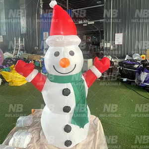 Giá rẻ giáng sinh Inflatable với LED ánh sáng thổi lên ngoài trời Santa gia đình Xmas trang trí sân Inflatable - Product Image 3