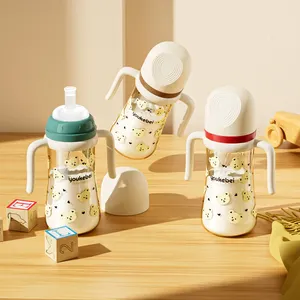 High Quality Sublimation Baby Training Bottle Dr Brown PP Material 300ml Baby Feeding Bottle No BPA Mamadeira