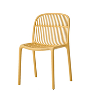 Chaise de jardin moderne bon marché empilable en plastique pp taupe