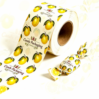 Kertas Lilin Permen Lemon Lembut Khusus - Gulungan Laminasi Mengkilap Kelas Makanan untuk Permen Keras Rasa Jeruk & Kembang Gula