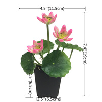 Mini Simulation Artificielle Lotus Fleur Tissu Matériel pour Salon Plancher Piscine Aménagement Paysager Décor Nouvel An Occasion