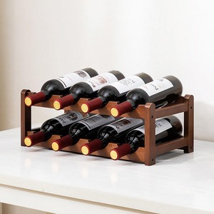 Freestanding Display <b>Rack</b> Wooden Countertop Holder Storage Shelf Sustainable Home Decor for <b>Wine</b> Bottles Storage Display - Product Image 1