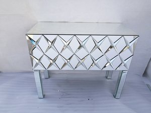 Living Room Furniture Silver Glass Beveled Edges Tall <strong>Console</strong> <strong>Table</strong> with <strong>Slim</strong> Legs - Product Image 3