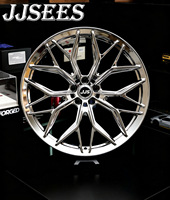JJSEES Jantes en alliage forgé polies sur mesure, multi-rayons en Y, 18-22 pouces, 5x112 5x114.3 5x120 PCD, compatibles BMW Audi Tesla Porsche SUV