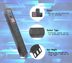 Unité de distribution d'alimentation 19 pouces 1.5U personnalisée OEM ODM type Australie, 7 ou 8 prises, pour alimentation électrique - Product Image 6