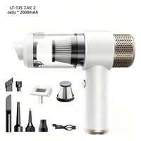 Aspirateur à main sans fil 4 en 1 45W 7000Pa avec souffleur d'air, pompe à vide, lumière LED et filtre lavable pour voiture, maison et bureau