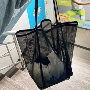 Wholesale Portable Mesh <b>Bag</b> <b>Large</b> Capacity Reusable Storage <b>Bags</b> Swimming <b>Beach</b> Women Makeup Organizer Shopping Handbag - Product Image 3