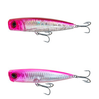 Leurre de pêche artificiel flottant pour bateau en ABS imprimé, pour eau salée, 21g 55g, avec hameçons, pour lancer longue distance