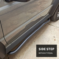 Marchepieds latéraux tout-terrain 4x4 Unity pour Suzuki Jimny JB74 2018+ en alliage d'aluminium, deux côtés noirs avec LOGO, marchepieds automatiques