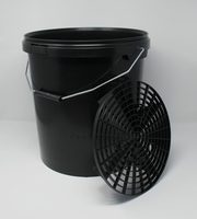 Seau noir 20L pour voiture avec grit Shield