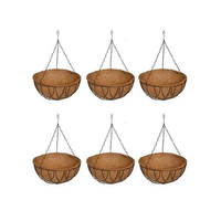 Paniers en fibre de coco faits à la main, style ferme, suspendus, écologiques, décoratifs, pour le rangement à la maison, le jardinage, les plantes d'intérieur, le balcon