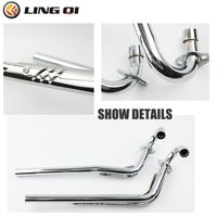 LING QI 28 MM CRF50 용 오토바이 배기 머플러 소음기 파이프 조립 키트