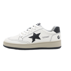 Zapatillas Retro de Cuero Genuino Unisex Blancas Ballstar Antideslizantes Ligeras con Logotipo Dorado - Product Image 6