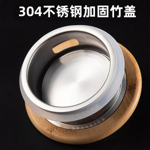 Jarra de agua de vidrio texturizado martillado con tapa de madera, resistente al calor, para uso doméstico, juego para servir bebidas frías para adultos - Product Image 5