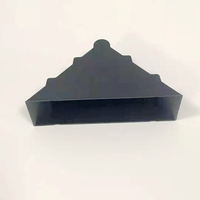 Capuchon d'angle en plastique noir, triangle en plastique, protection en caoutchouc pour les bords et les coins du verre