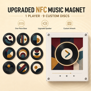 Aimant <span class=keywords><strong>de</strong></span> réfrigérateur personnalisable en vinyle NFC vierge, style disque vinyle, <span class=keywords><strong>pour</strong></span> <span class=keywords><strong>musique</strong></span>, souvenir, <span class=keywords><strong>cadeau</strong></span>, événement, concert, <span class=keywords><strong>fan</strong></span>, marchandise, cadeaux - Product Image 1