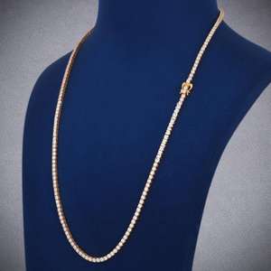 สร้อยคอเพชรเพาะเลี้ยงเงินแท้ 925 ดีไซน์หรูหรา เหมาะสำหรับเป็นของขวัญแต่งงาน - Product Image 5