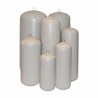 Bouée gonflable nervurée robuste en PVC de 0,9 mm, 150x35x35 cm, taille et couleur personnalisables, pour bateau, yacht, voilier, quai, surf et flottation aquatique