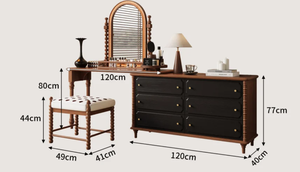 Ensemble de coiffeuse moderne et durable tout-en-un pour chambre à coucher <span class=keywords><strong>avec</strong></span> <span class=keywords><strong>commode</strong></span>, miroir décoratif et <span class=keywords><strong>bureau</strong></span> de maquillage - Product Image 6