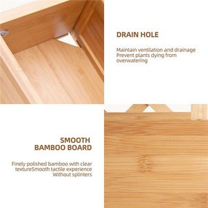 カスタムダイヤモンドトレリス野菜フラワーハーブ植物ベッド高架木製ボックススタンドガーデンプランターレイズドボックス - Product Image 3